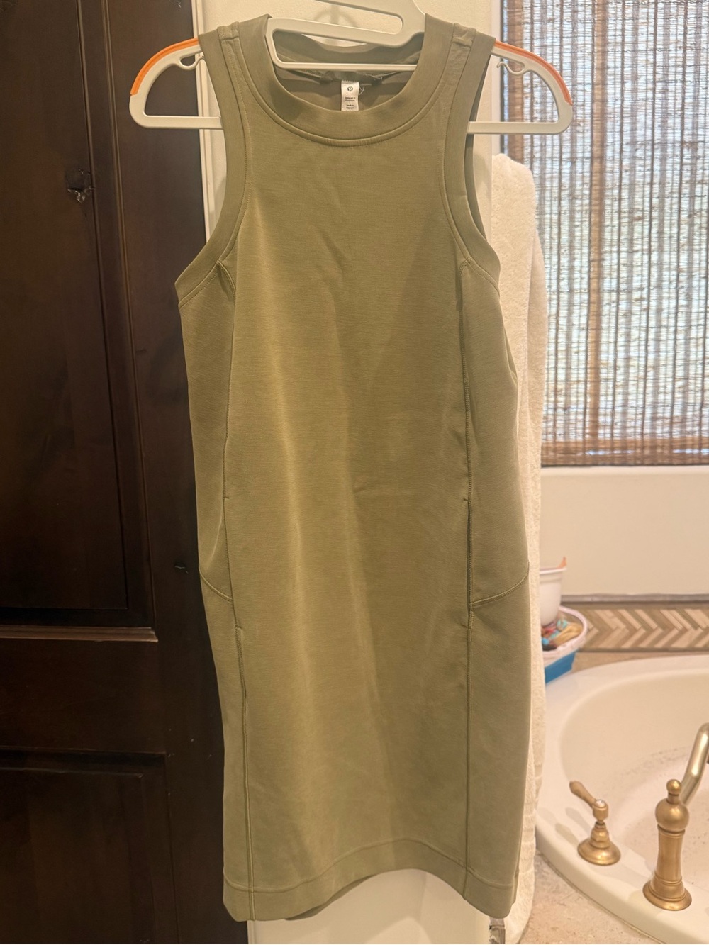 lululemon athletica Olive Green Sleeveless Midi Dress